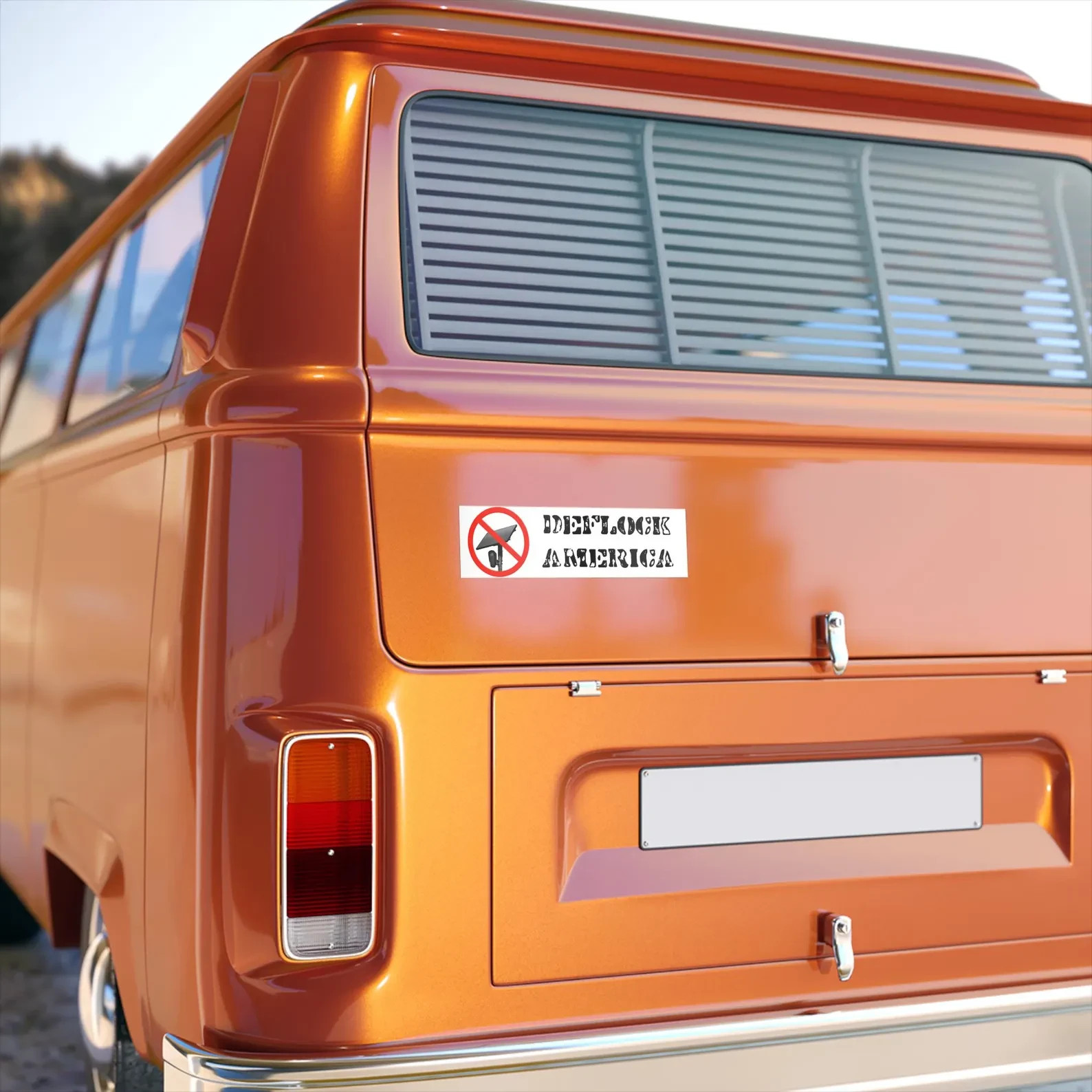 Deflock America Bumper Sticker / Magnet – Anti-Flock License Plate Camera Decal