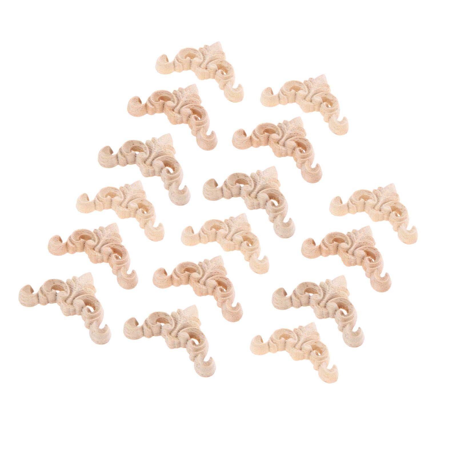 16Pcs Furniture Onlay Applique Frame for Home, 4x4cm/1.57"x1.57", Unpainted W…