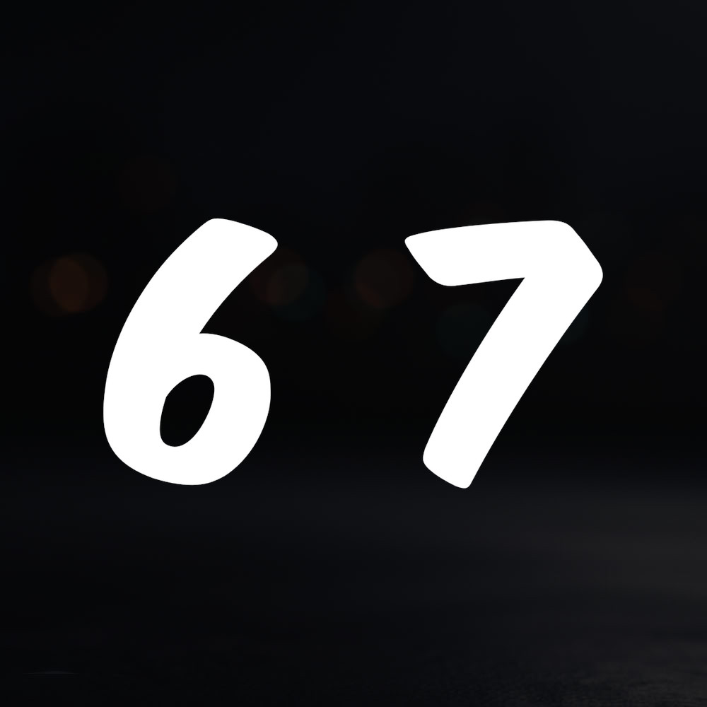 8in Vinyl Decal Sticker – "6 7"