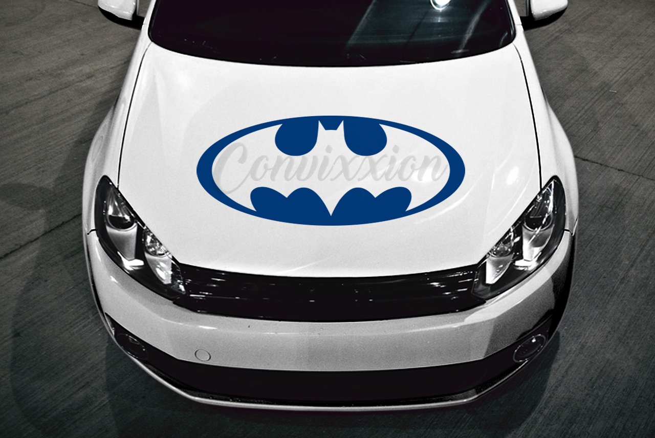 Classic Batman Hood Decal Car Truck Door Glass Vinyl 32" Single Color