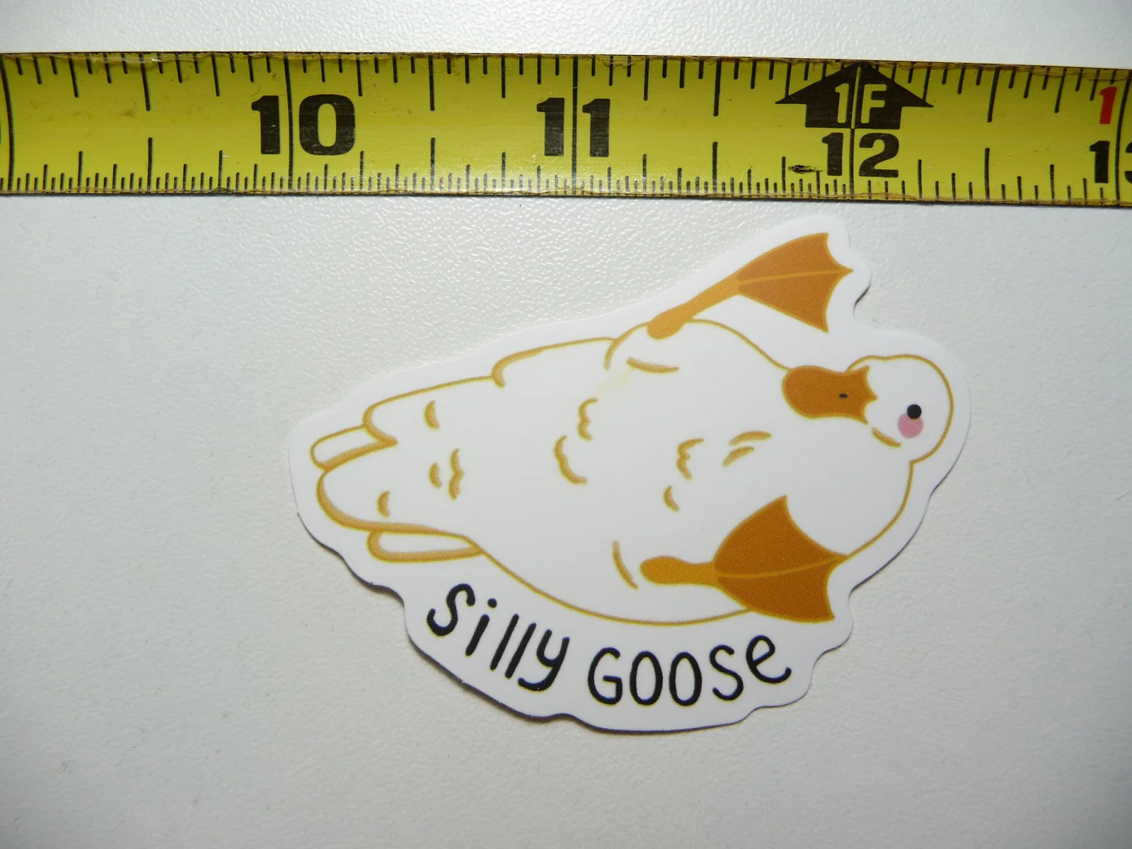 SILLY GOOSE ON BACK SMALL STICKER DECAL FUNNY SARCASM SARCASTIC NOVELTY