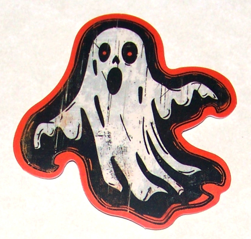 HALLOWEEN Themed Die Cut Sticker Decal All Hallows Eve Holiday – Ghost