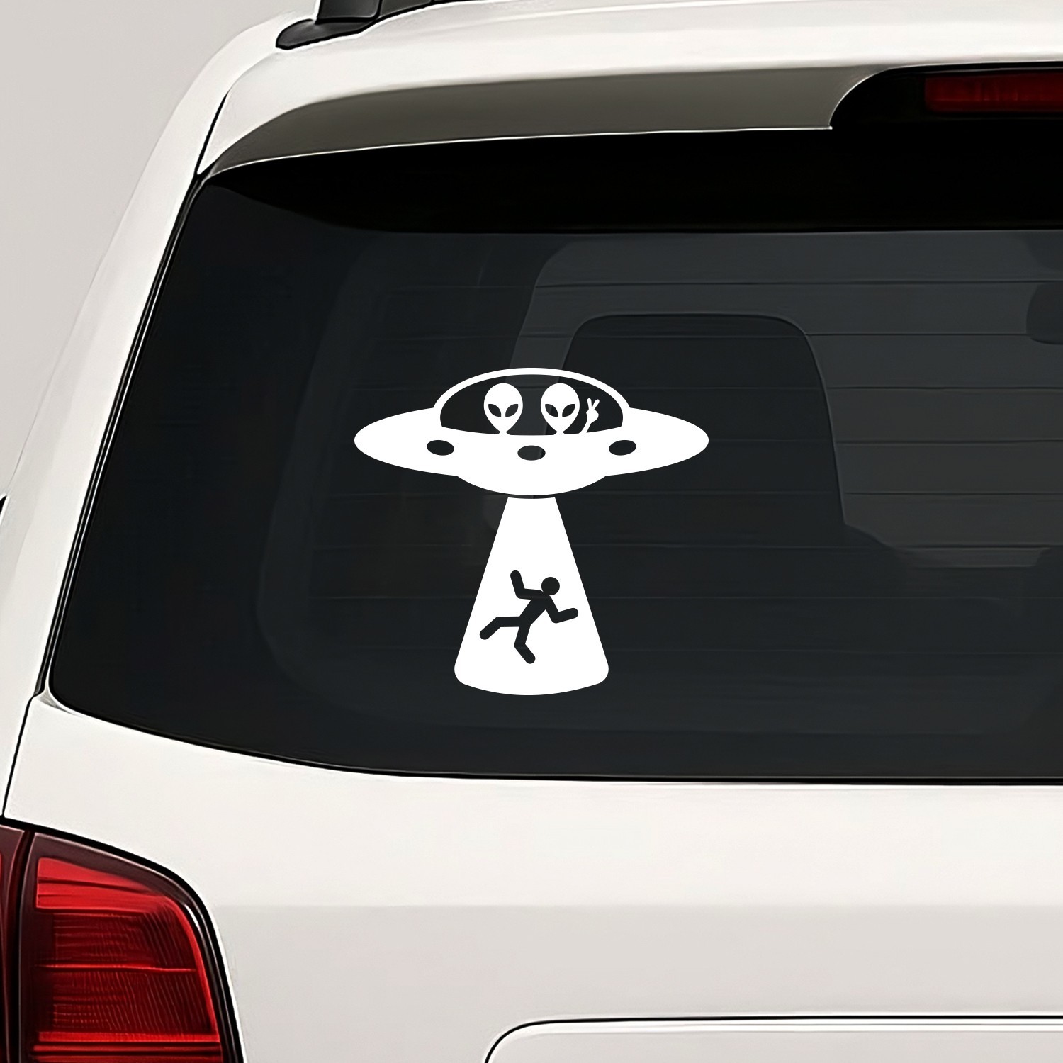 UFO Alien Abduction Vinyl Die Cut Decal Sticker – ET Spaceship X Files Area 51