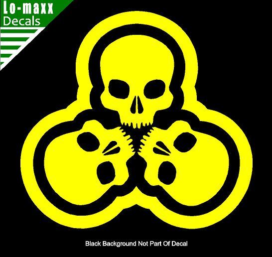 Tri-Skull Custom Graphic Design High Performance Quality Die Cut Vinyl Decal