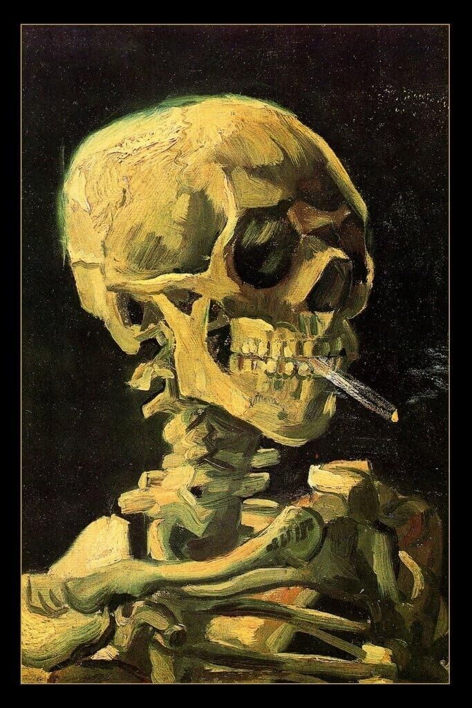 Vincent Van Gogh Skeleton Sticker