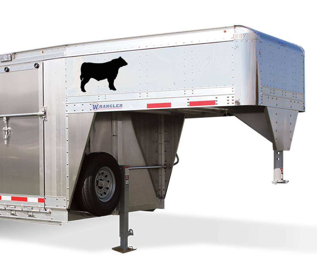 Bull Decals Stickers OS 155 (12 x 18" – 2 decal set) angus hereford cattle cow