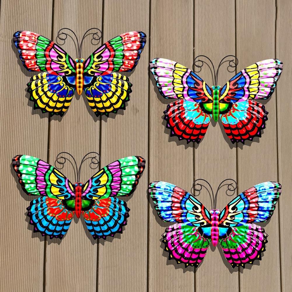 Outdoor Garden 3D Garden Decor Butterfly Wall Ornament Beautiful Wall Art