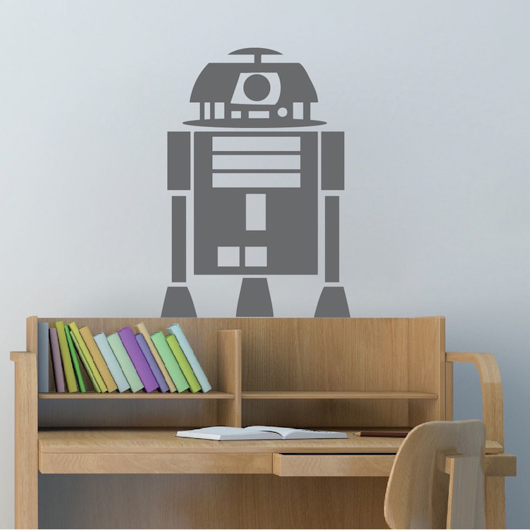 R2D2 Droid Wall Decal Star Wars Wallpaper Mural Vinyl The Last Jedi Design, g66