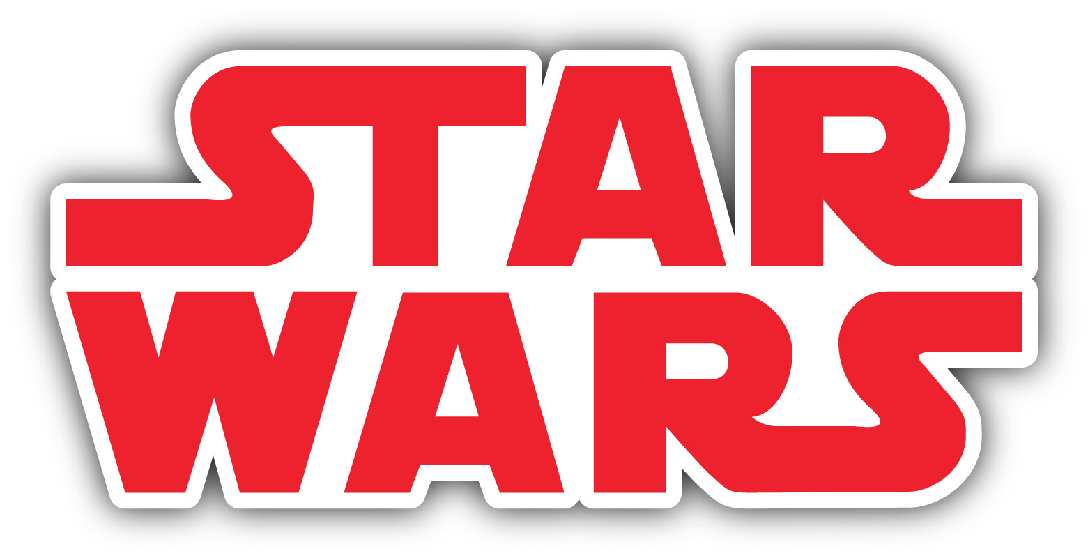 Star Wars Cartoon Logo Sticker Bumper Decal – "SIZES"