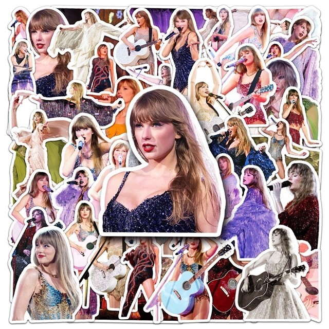 10pcs Taylor Swift Inspired Stickers, Folklore Red Eras Tour Stocking Stuffer