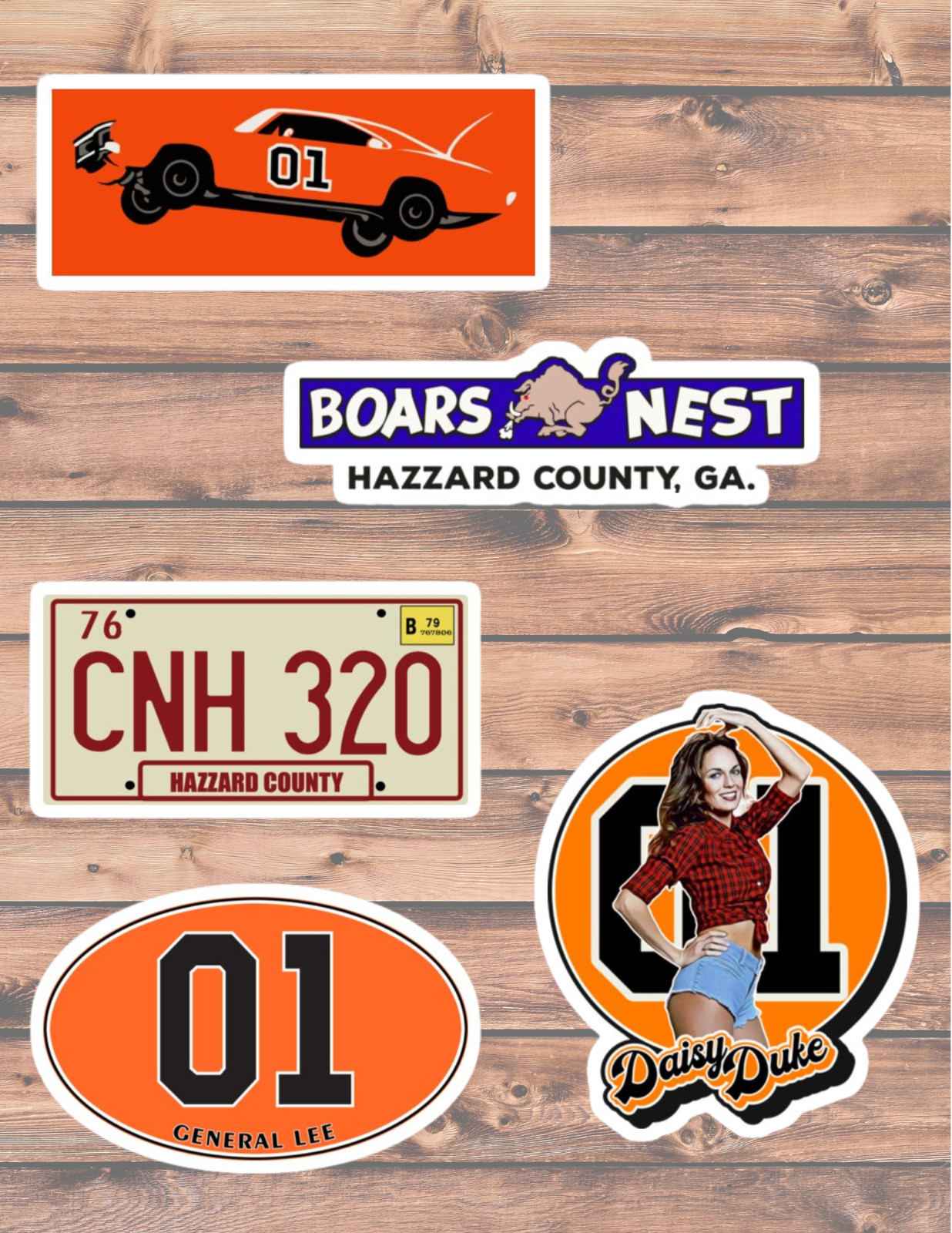 Dukes Of Hazzard Retro TV 5pc Sticker Pack