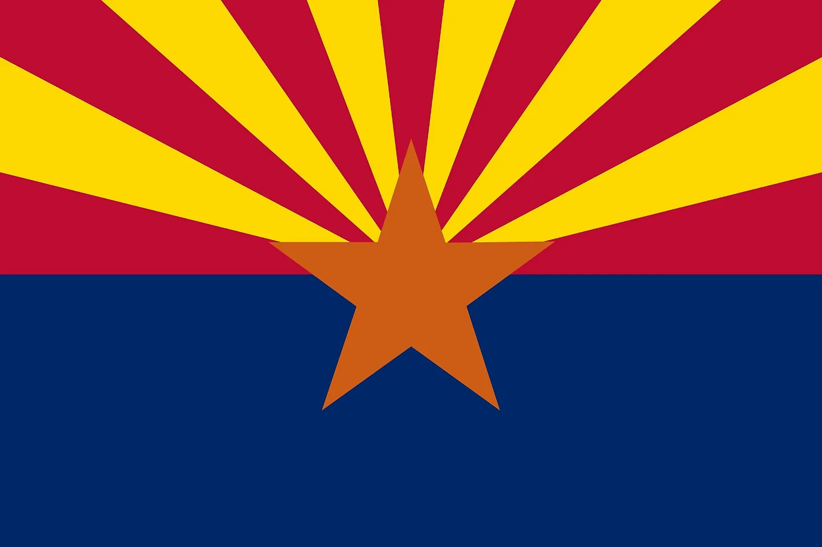 Arizona state flag sticker weatherproof bumper vinyl decal