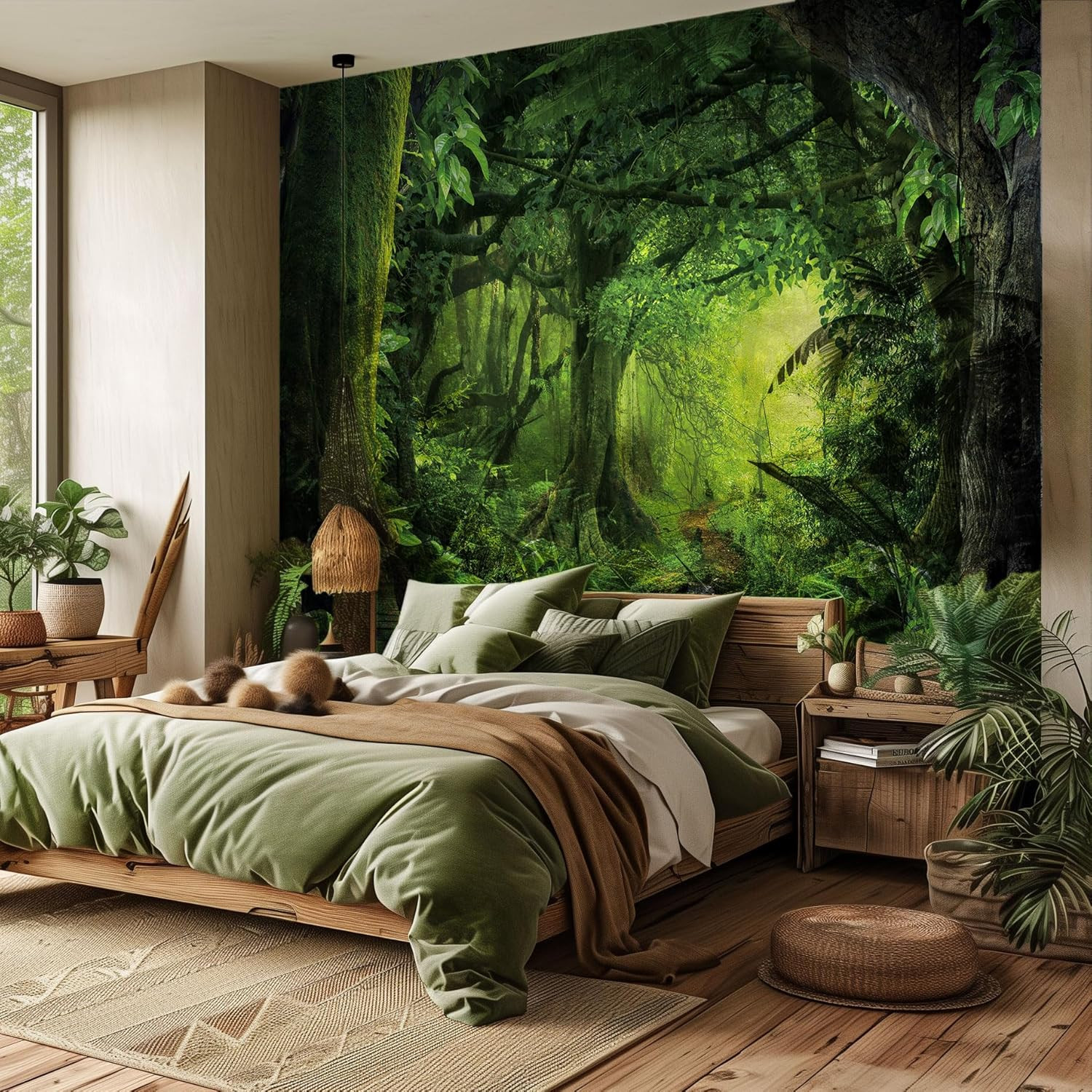 Peel and Stick Forest Mural Wallpaper for a Natural Room Makeover