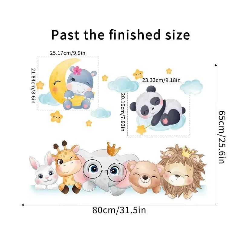 Cute Bear Star Cloud Wall Stickers for Kids Rooms Girls Boys Baby Roo0m