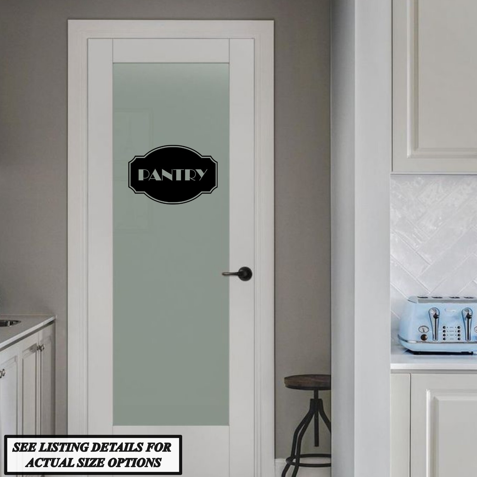 Pantry vinyl door decal, kitchen sticker, home decor, wall art