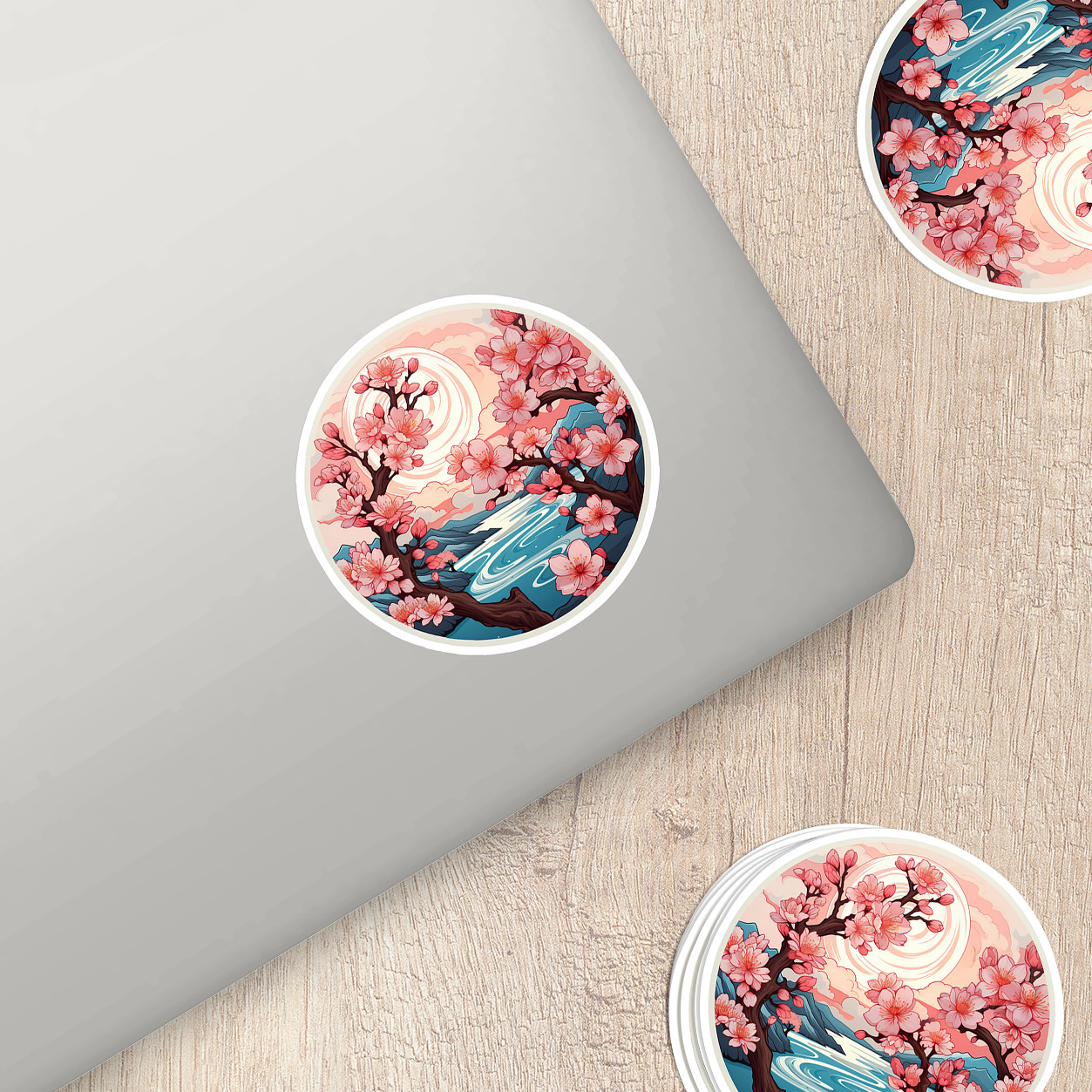 Cherry Blossom Vinyl Sticker – Embrace Nature's Beauty Anywhere You Go!