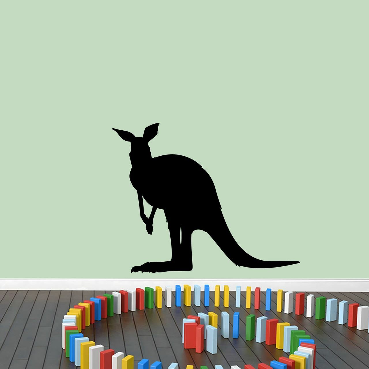 Kangaroo Silhouette Wall Decal – Animal, Kids, Nursery, Playroom, Wall Sticker