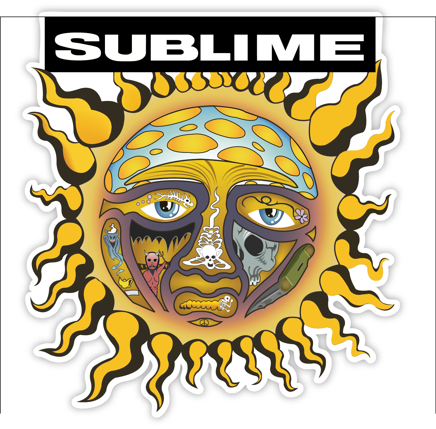 Sublime Sun Freedom *SIZES* Vinyl Sticker Decal Bumper Wall
