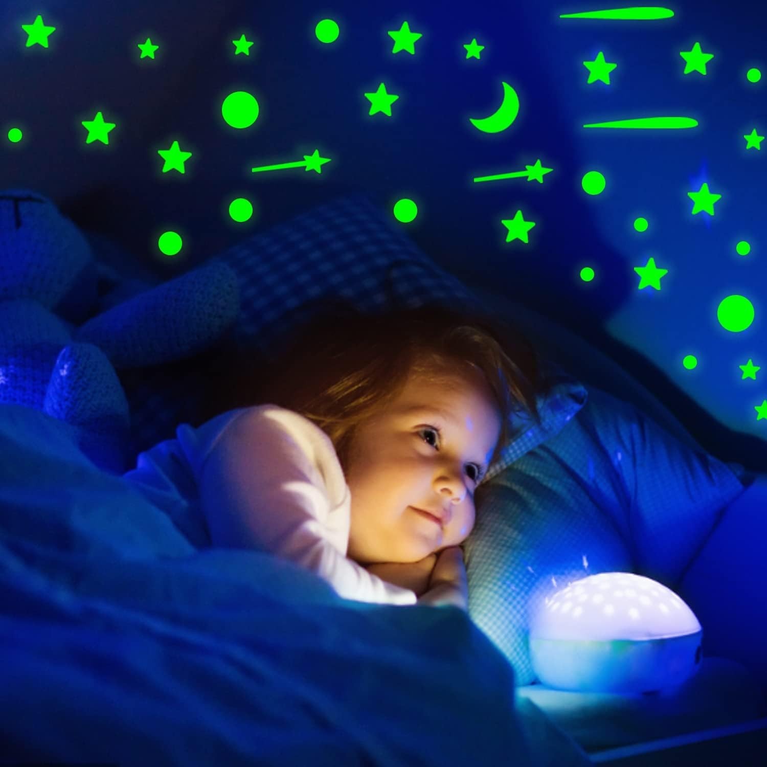 LOMIMOS 640PCS Glow in the Dark Star Stickers,Small Wall Decals for Ceiling Kids