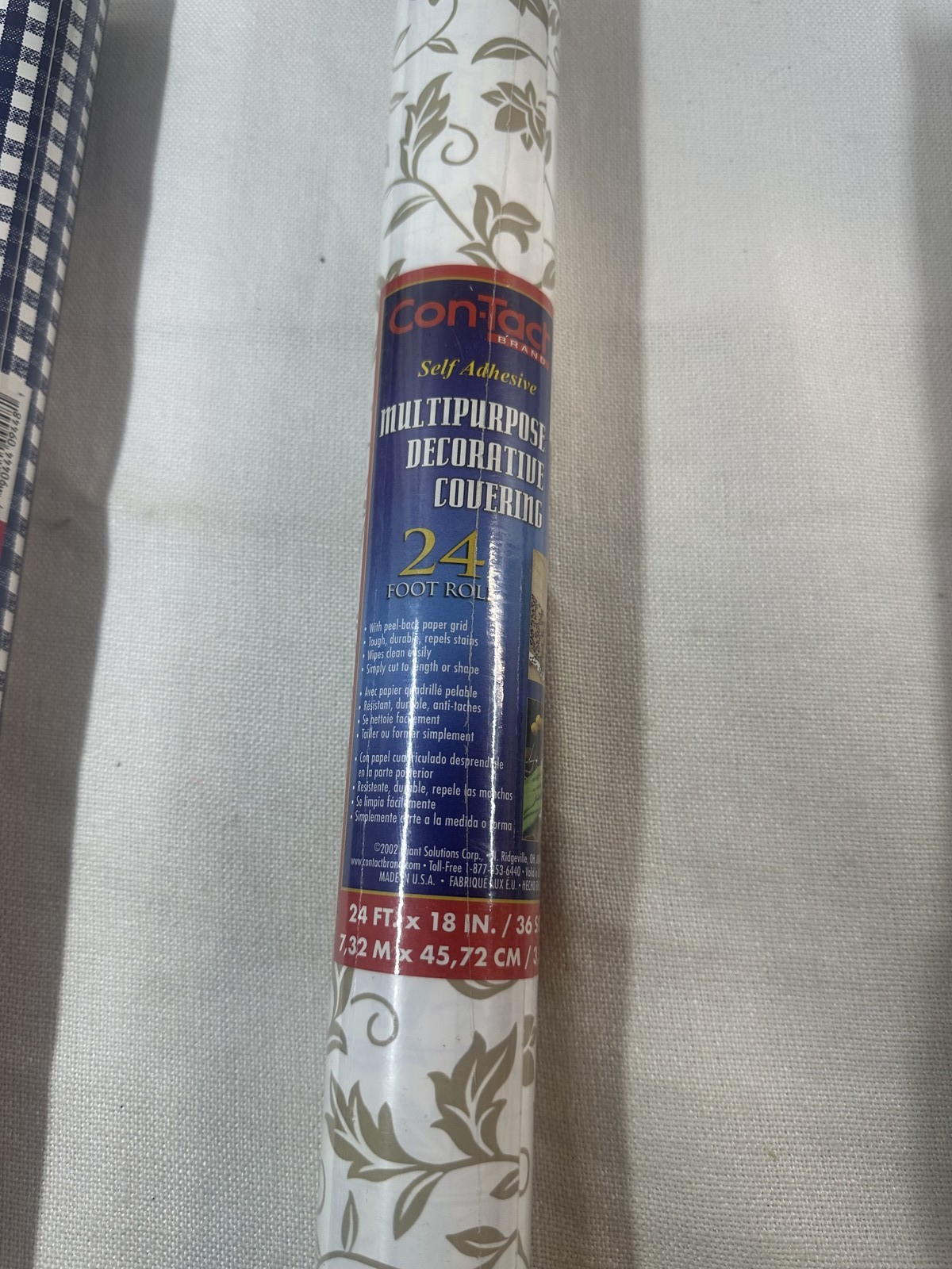 Lot of 6 Vintage Con-Tact Brand Self-Adhesive Shelf Liners 24ft Decorative Rolls