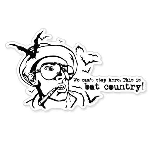 Bat Country car bumper sticker decal 6" x 4"