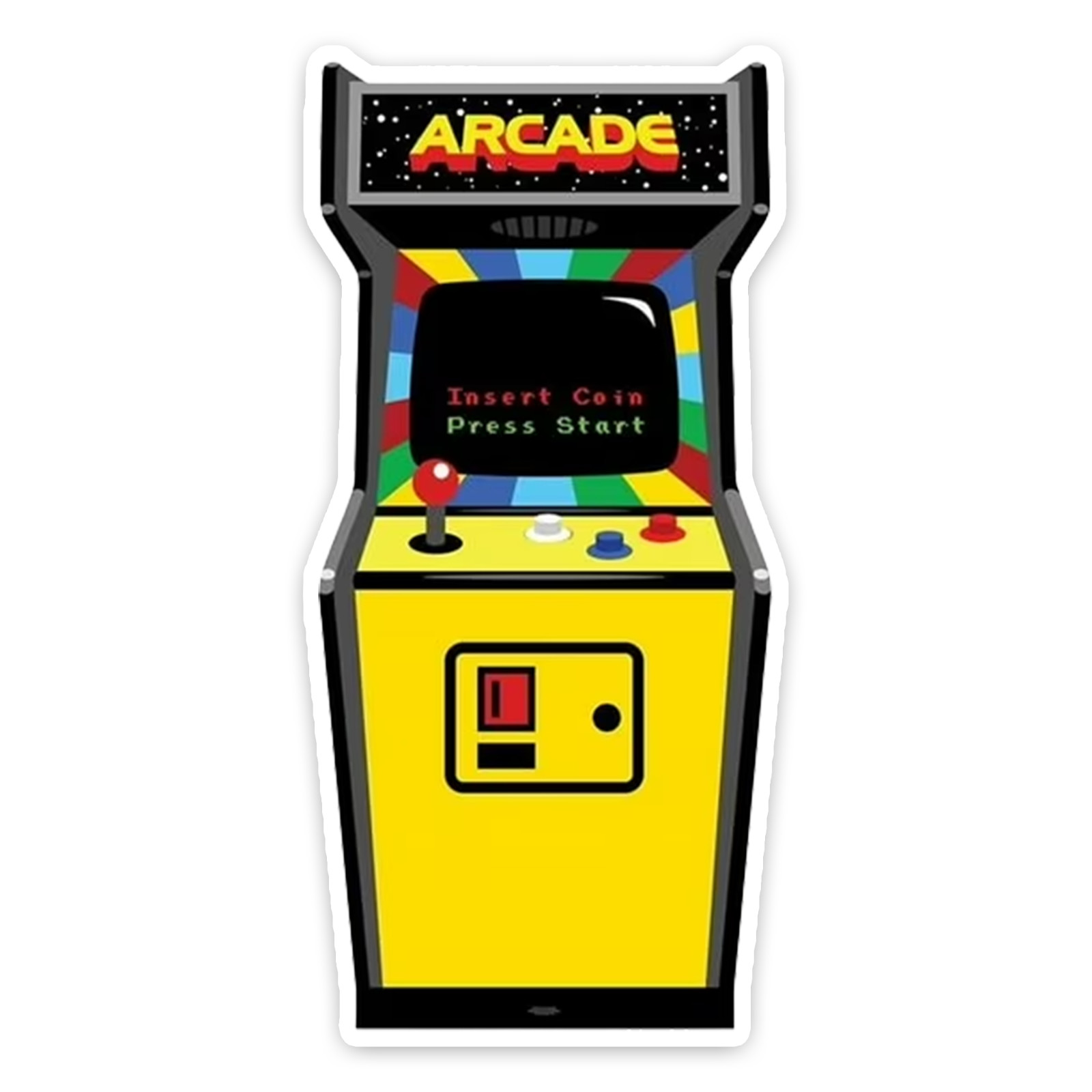 Retro Gaming Sticker 4 Inch Vinyl Decal Retro Arcade