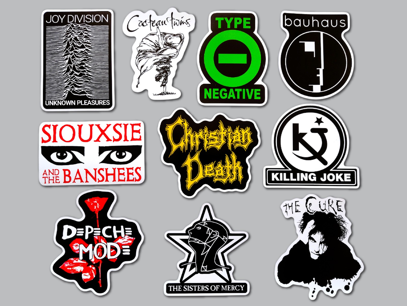 Goth / Gothic Vinyl Sticker Lot (10 Stickers) SET 1