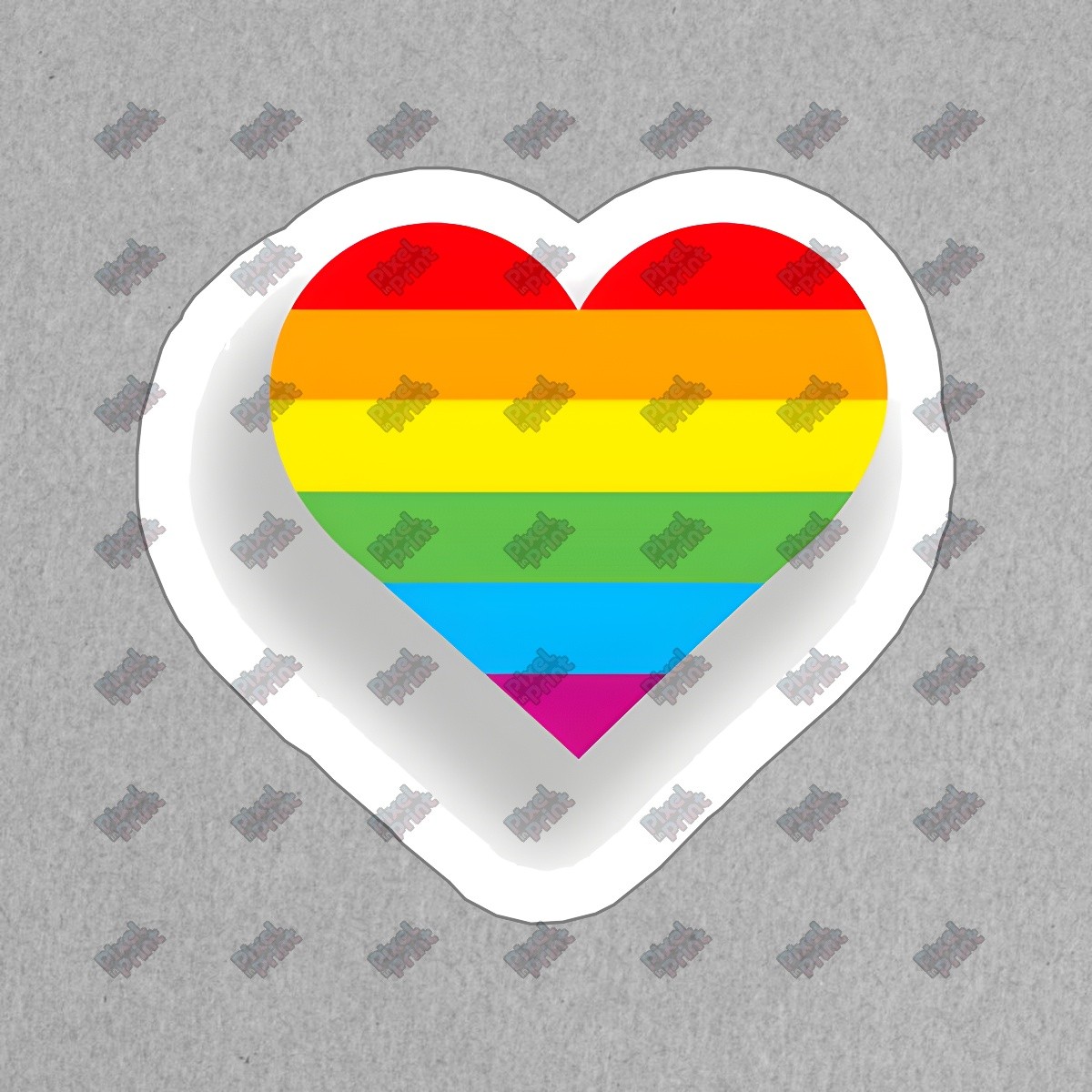 Colorful Rainbow Heart Vinyl Sticker LGBTQ Pride Decal Cute Laptop & #955794