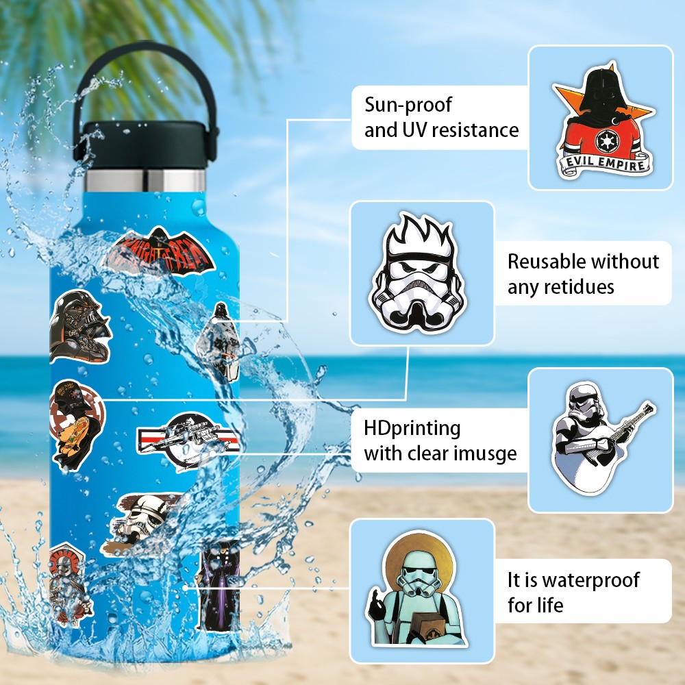 100Pcs Star Wars Stickers Bomb Laptop Skateboard Luggage Graffiti Decals Pack