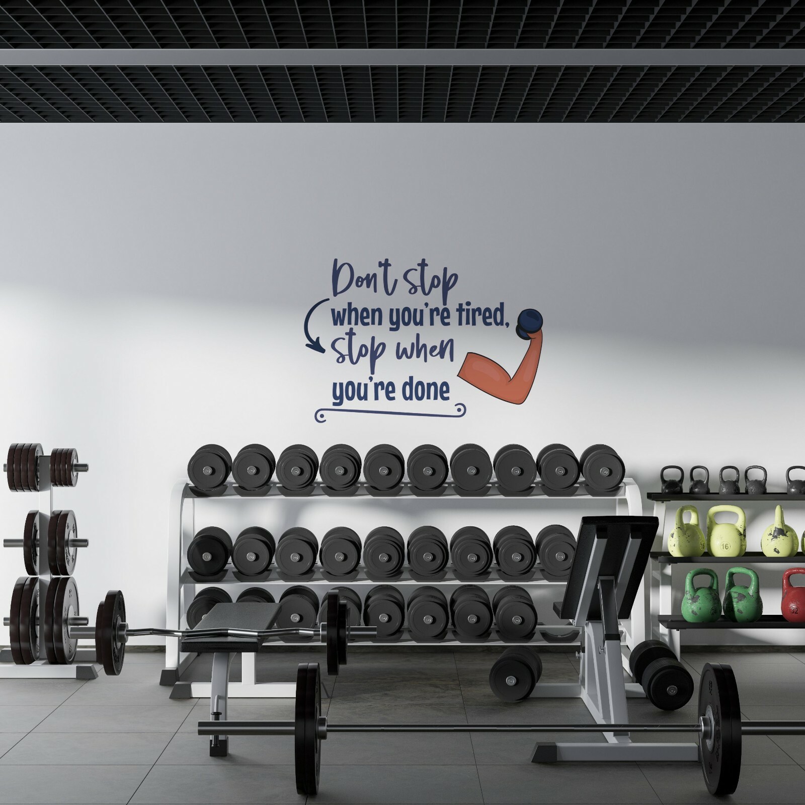 Vinyl Decor Gym Workout Exercise Quotes Design Home Bedroom Wall Decal Sticker