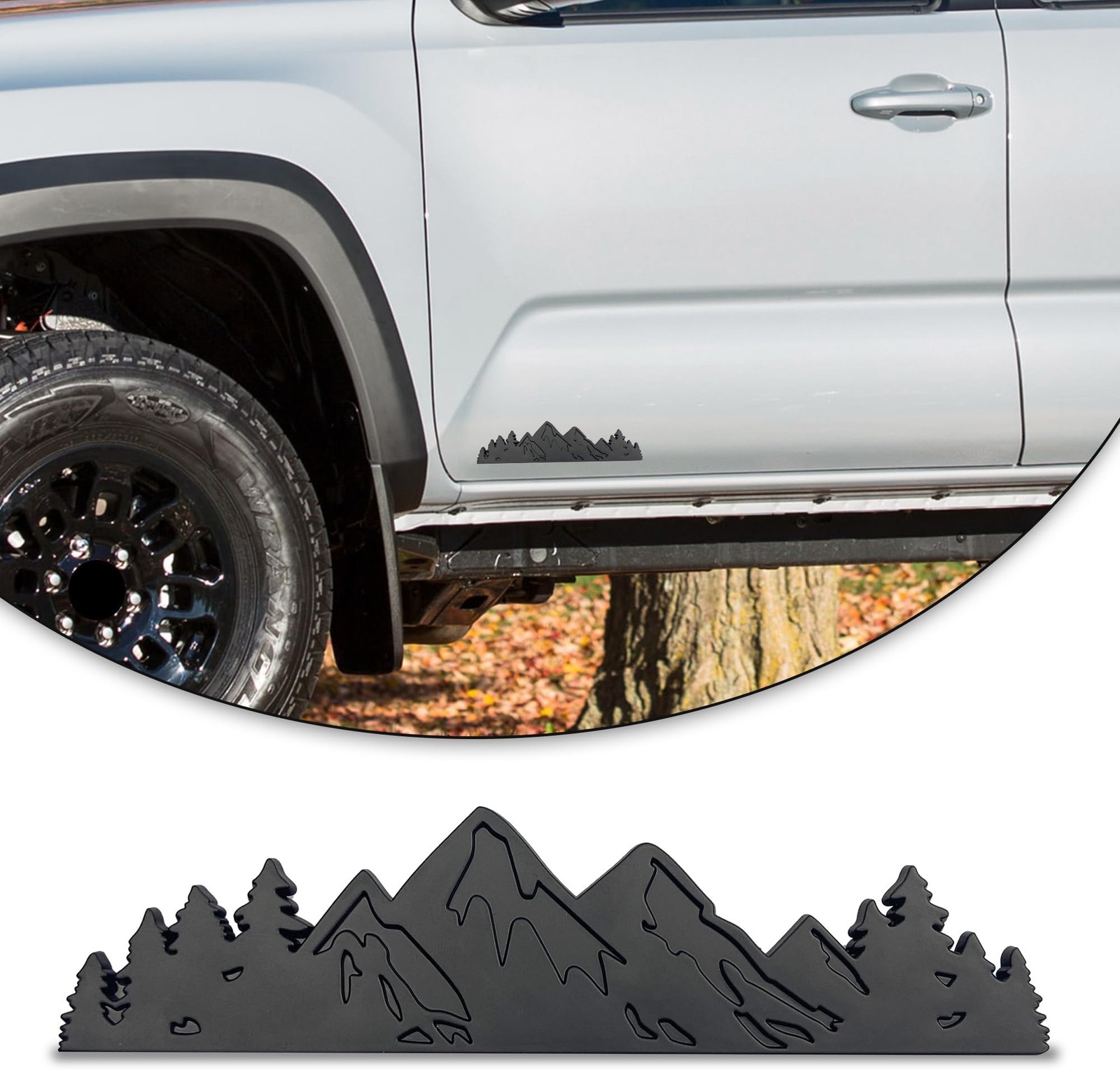 Zhizhong 7 Inch Snow Mountain Tree Emblem, Trunk Tailgate Mountains Graphic B…