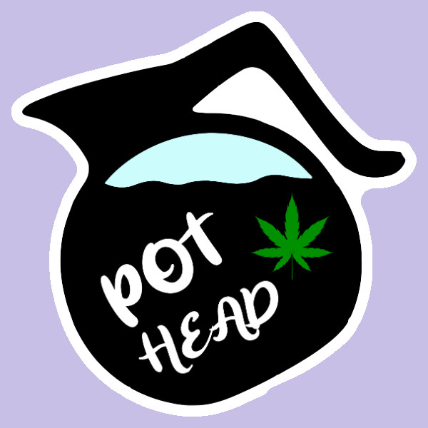 Coffee Pot Head Stoner Sticker Weatherproof Vinyl Weed Laptop Art Cannabis 420