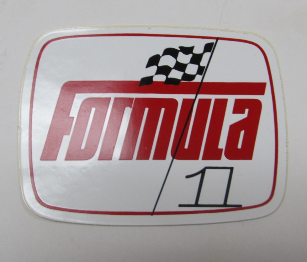 VINTAGE ORIGINAL Formula 1 STICKER 3 1/2 BY 2 3/4 INCH