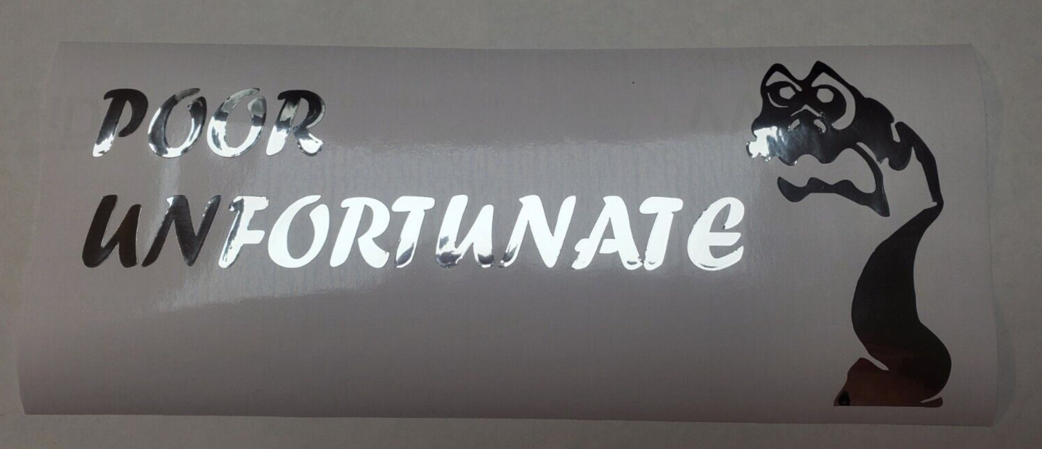 Poor Unfortunate Soul Decal, Kia Soul sticker, bumper sticker 8.5×3.5 inches