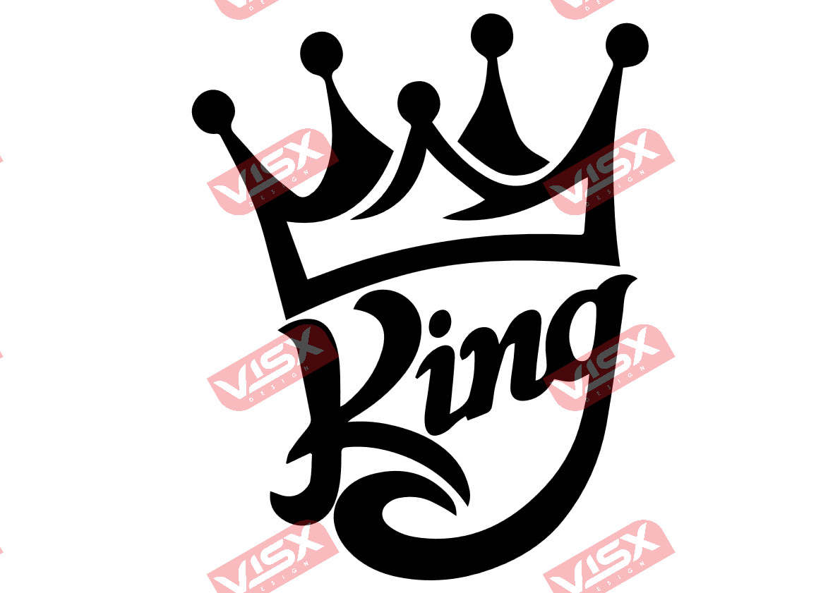 King Crown Car Decal Bumper Sticker Auto Vinyl Vehicle Graphic Symbol Royal Gift