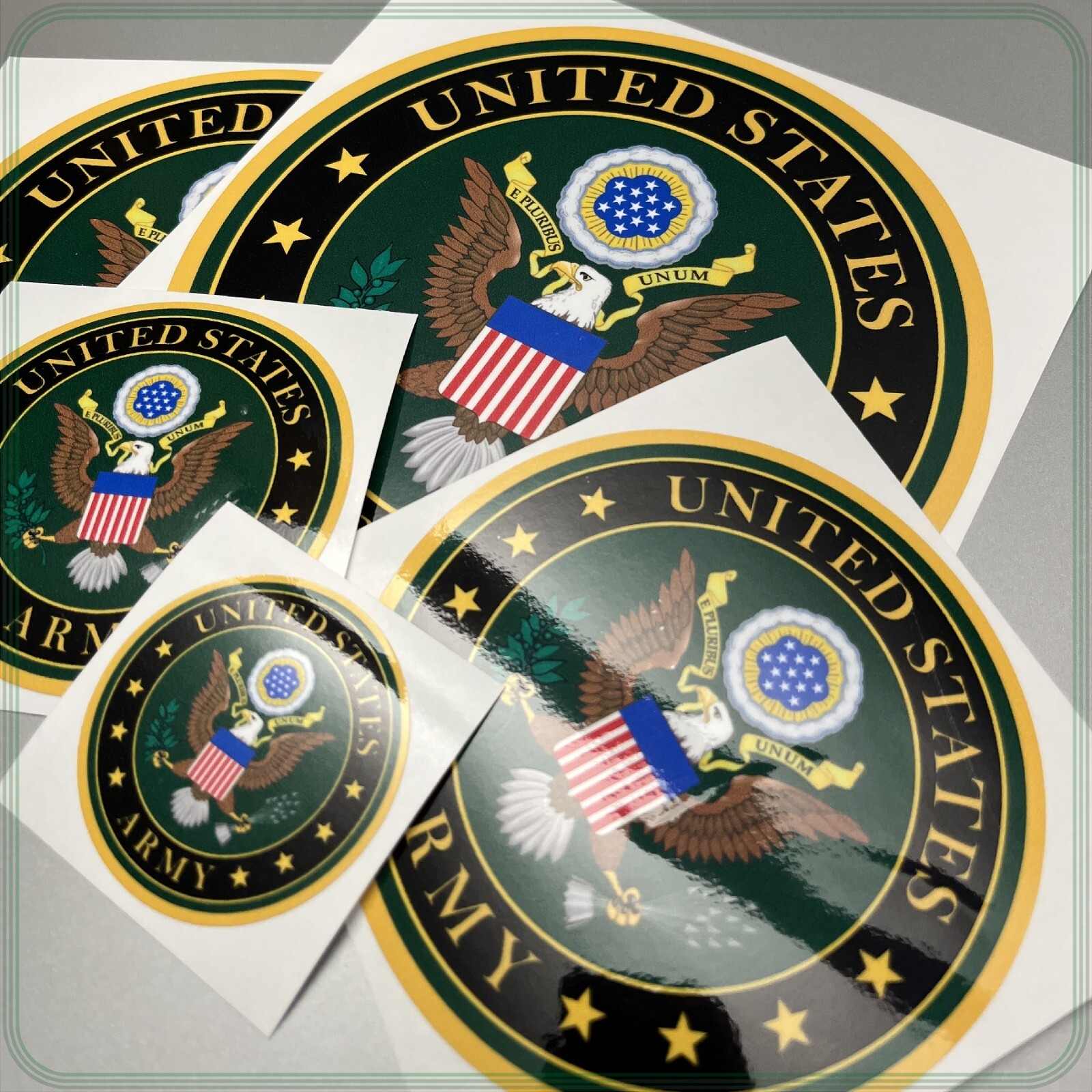 Army Service Laminated Sticker Choose from 2", 3", 4", 5" or 6" Sizes for Laptop