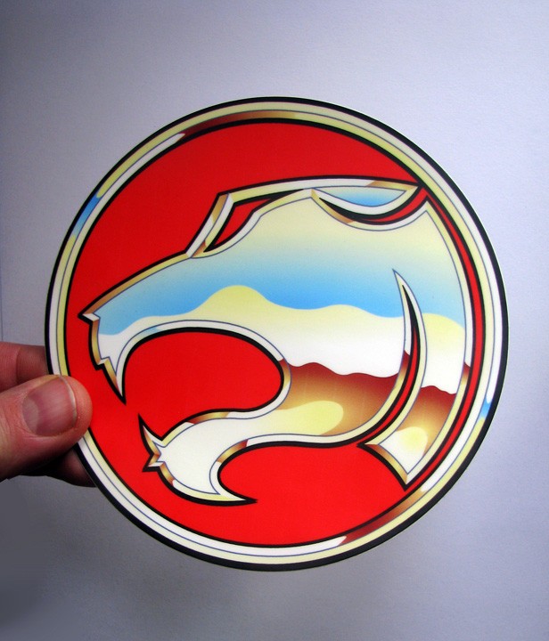 Big ThunderCats Logo Sticker 5" Vinyl Decal Lion Cat 80s Cartoon Symbol