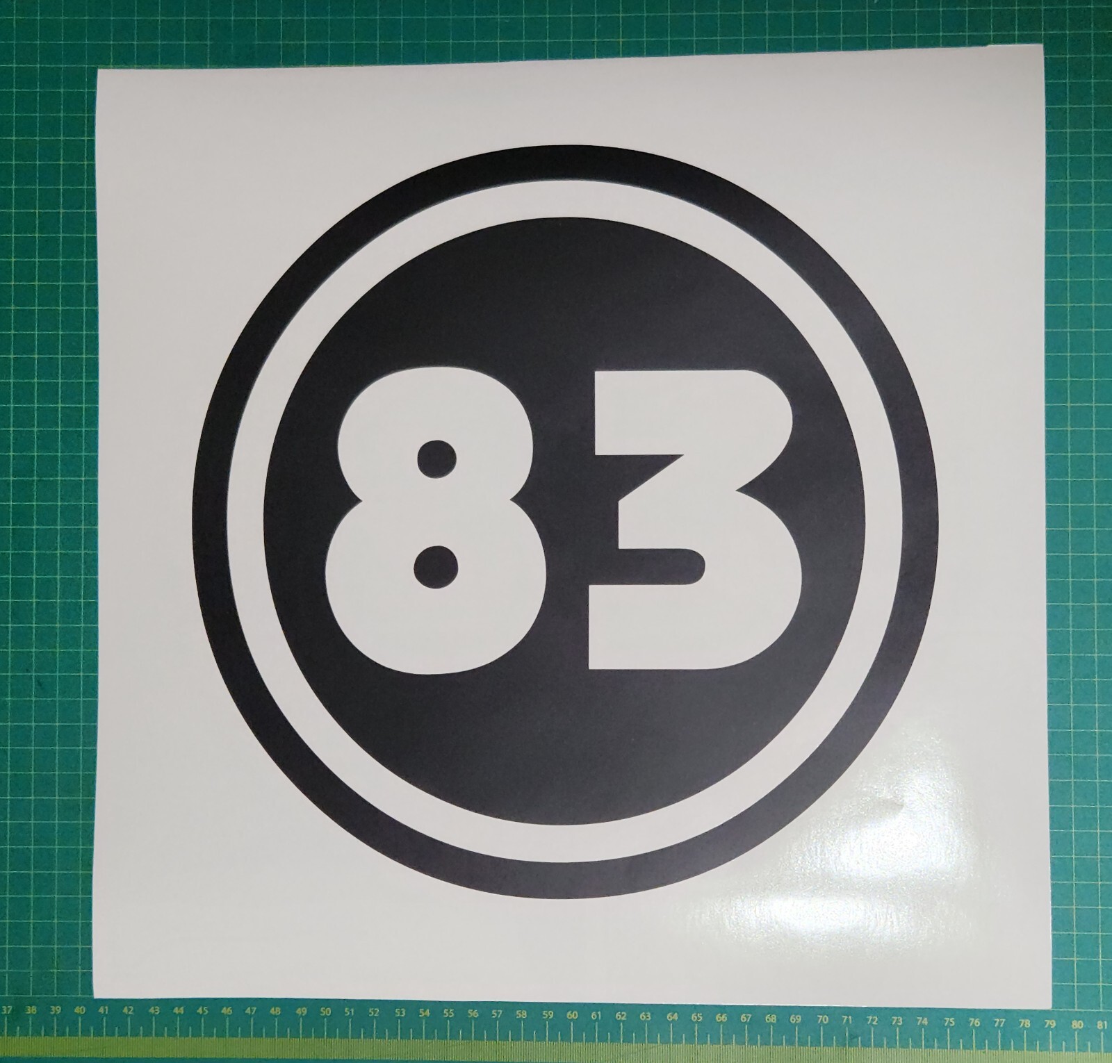 2 pack Racing circle numbers car door custom number rally sport die-cut decal V3