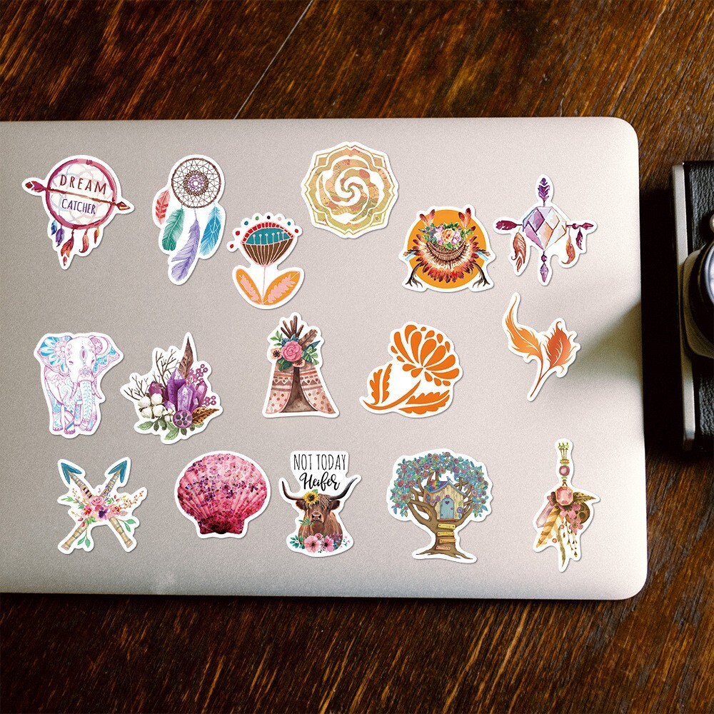 50PC Cottagecore Stickers, Bohemian Retro Boho Aesthetic stickers,127