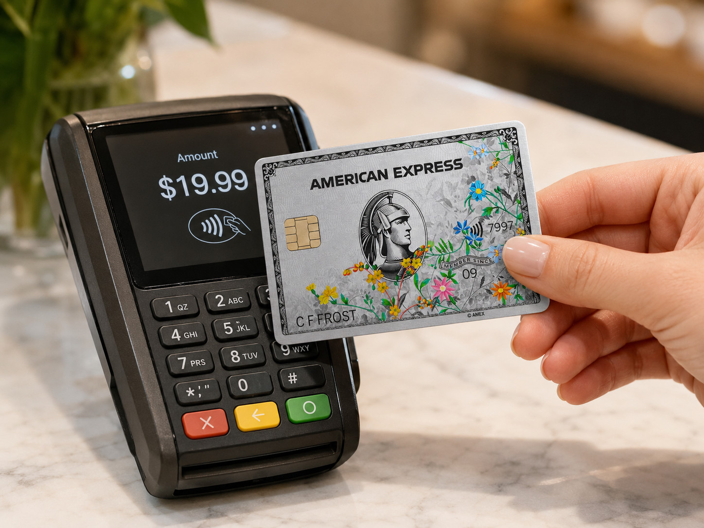 Platinum Floral Art American Express Luxury Card Debit Card Credit Card Skin