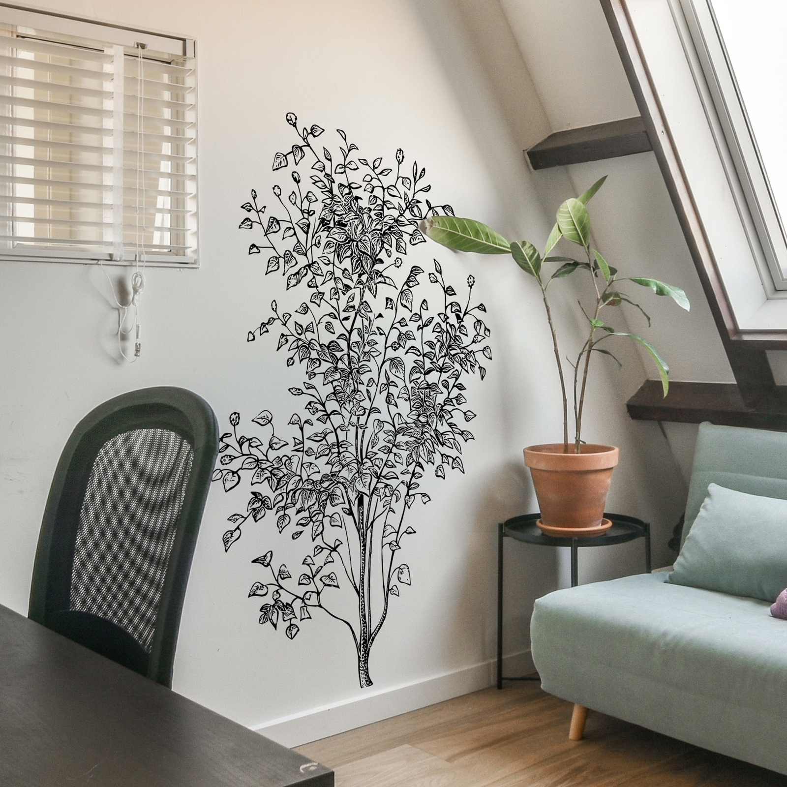 Tree Wall Decal Sticker. Bedroom Tree Bathroom Tree Nature Wall Decor. #6743