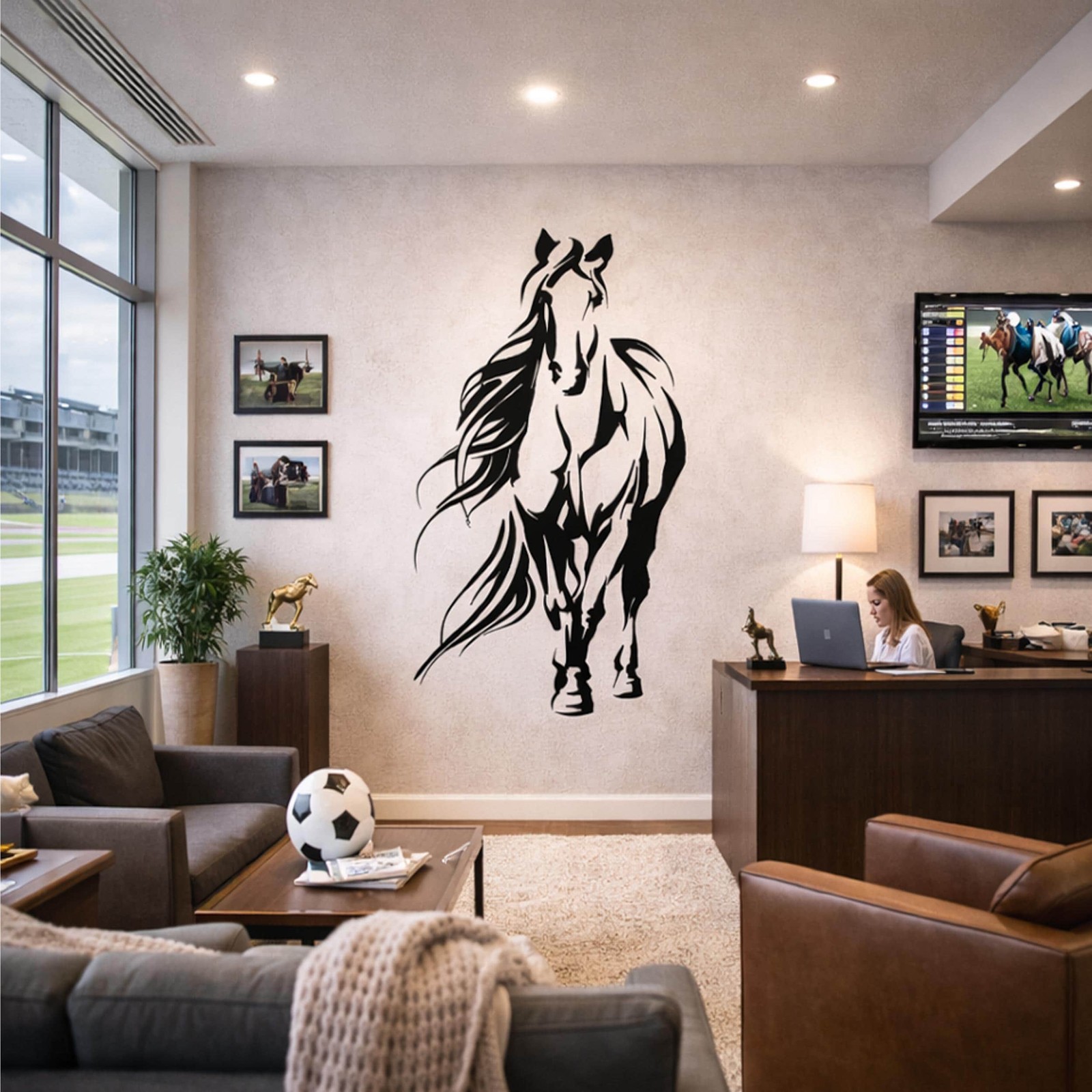 Minimalist Horse Decal | Full Body Line Art