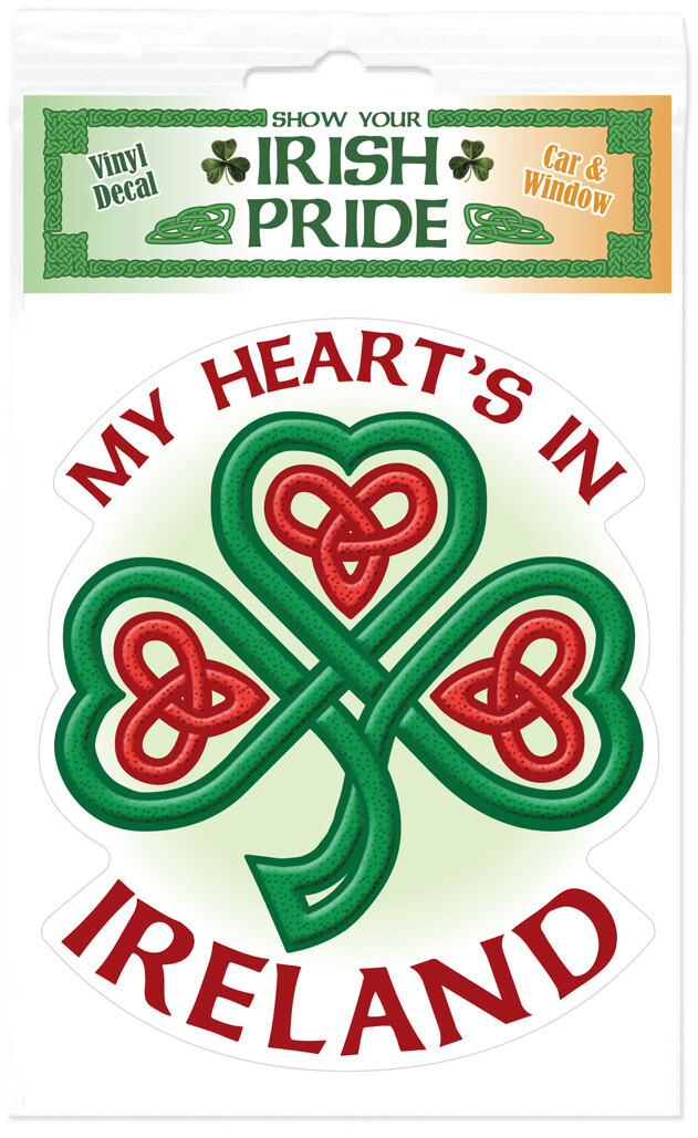 Celtic Shamrock Love Heart Ireland Irish Decal Sticker