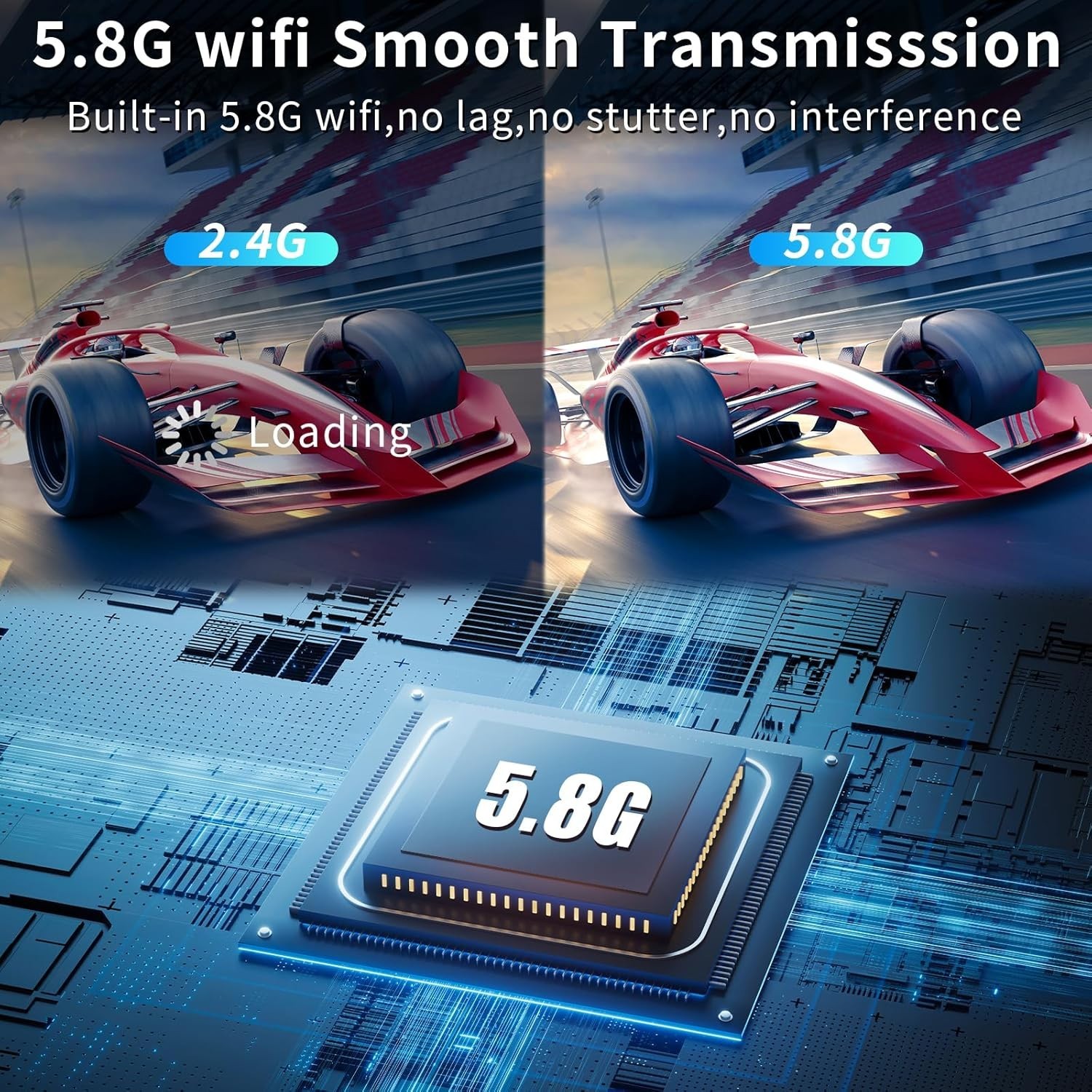 Wireless HDMI Transmitter & Receiver 328ft 4K/1080P Extender Plug & Play for PC/