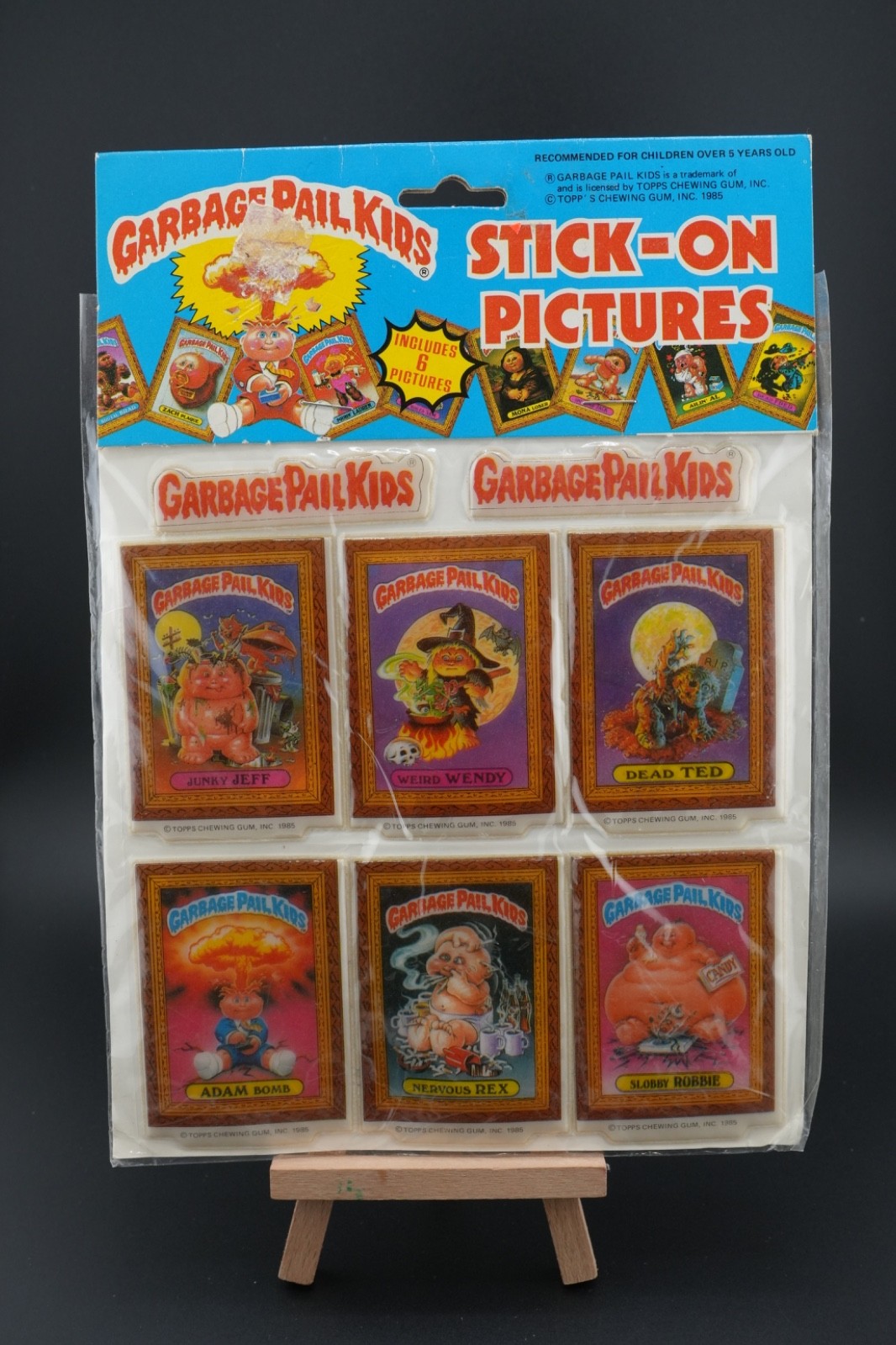 Vintage Garbage Pail Kids Stick On Name Tags Sticker Set Art GPK 1986 Set of 11