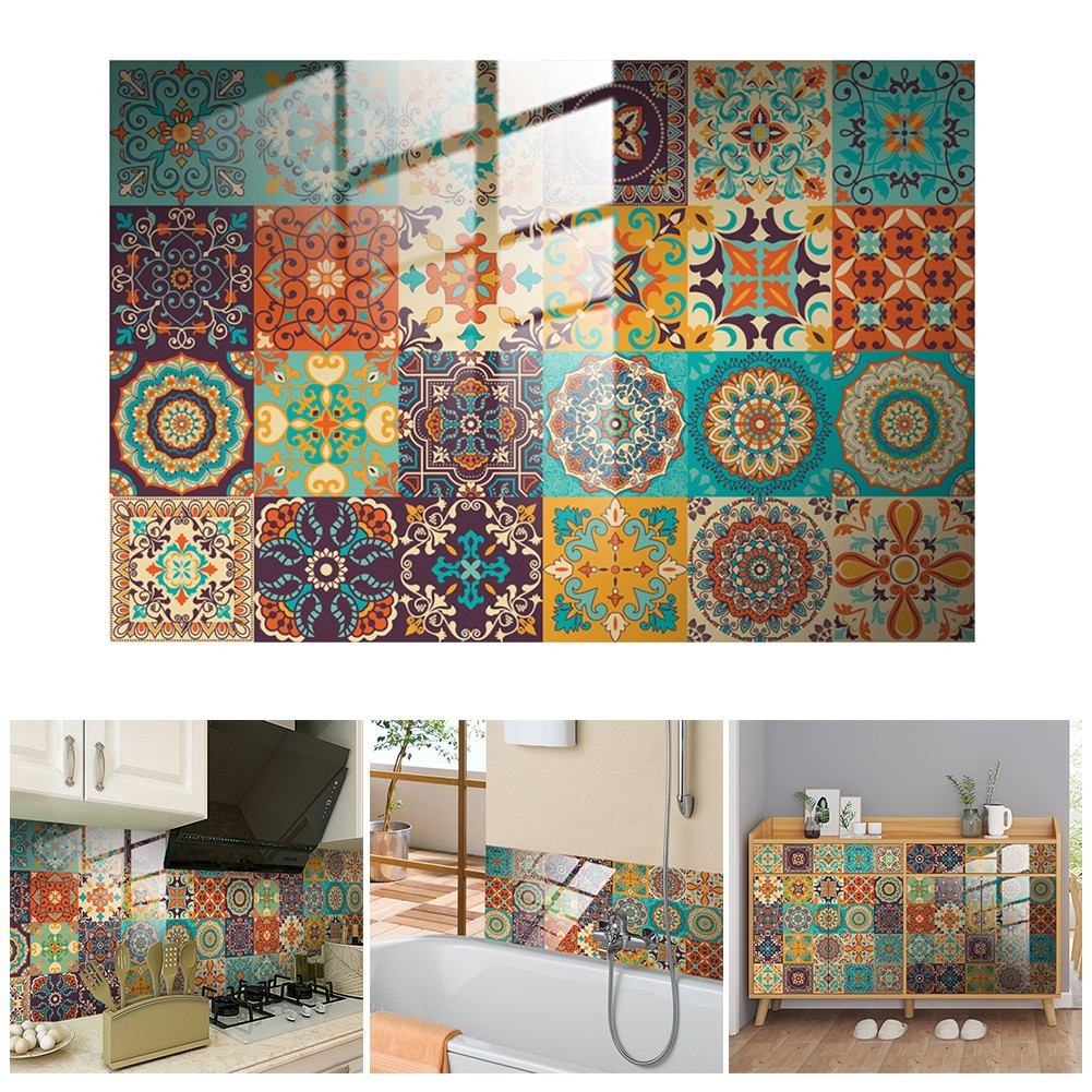 Upgrade Your Space with Elegant Moroccan Tile Stickers for Bathroom and Kitchen