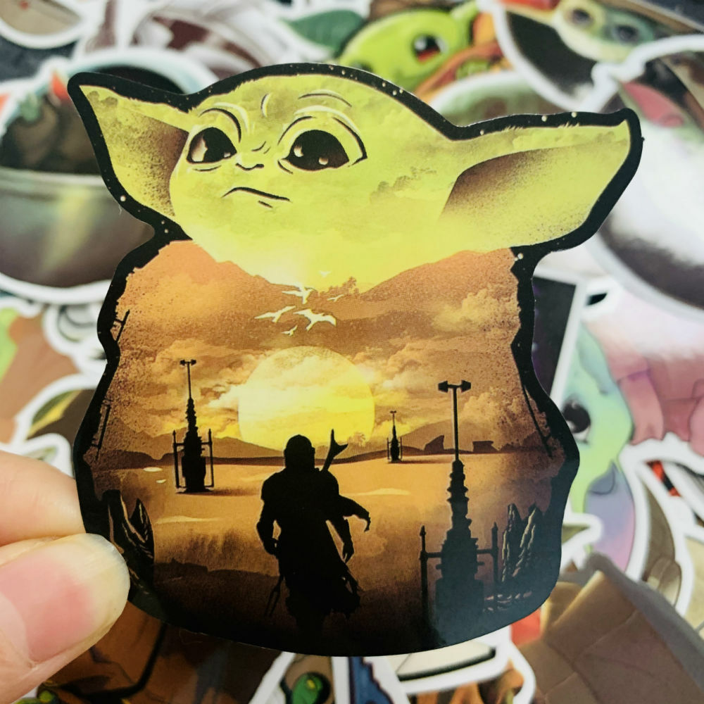 50 Pcs Baby Yoda Star Wars Mandalorian Vinyl Stickers for Laptop etc