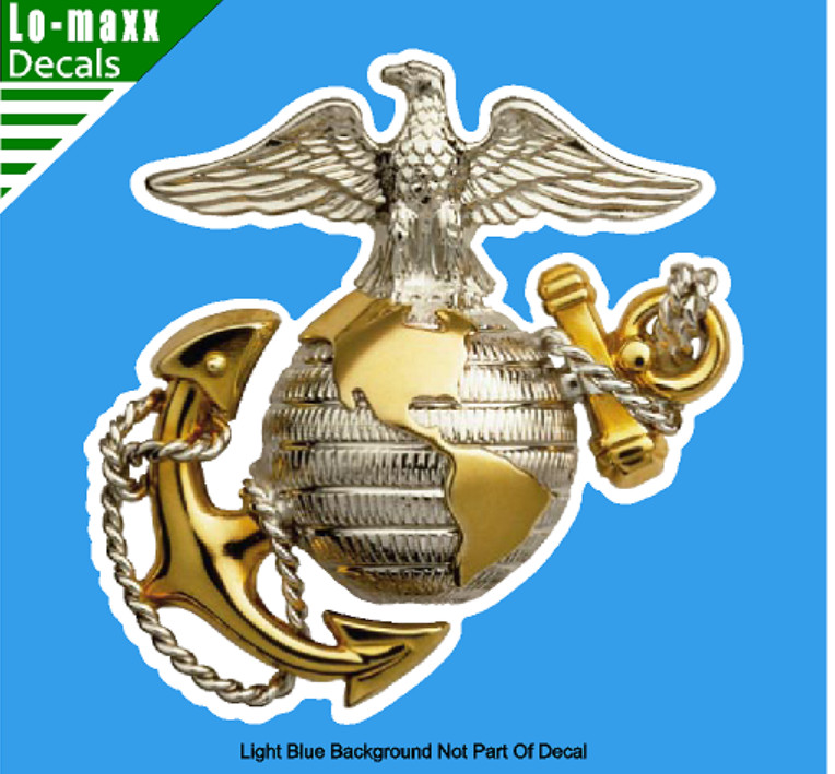 USMC Marine Corps Eagle Globe And Anchor High Quality Printed Vinyl Sticker