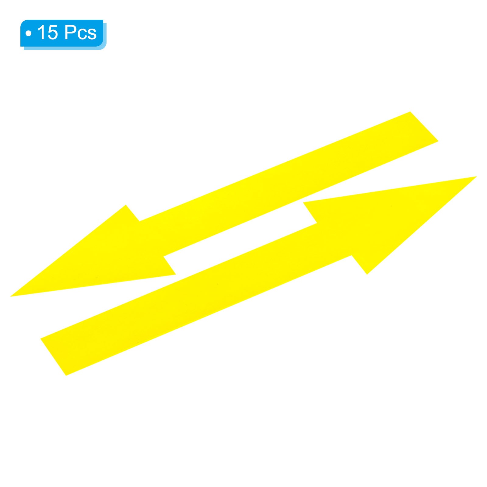 15pack 8"x2" Arrow Sticker PVC Adhesive Large Arrow Sign Yellow