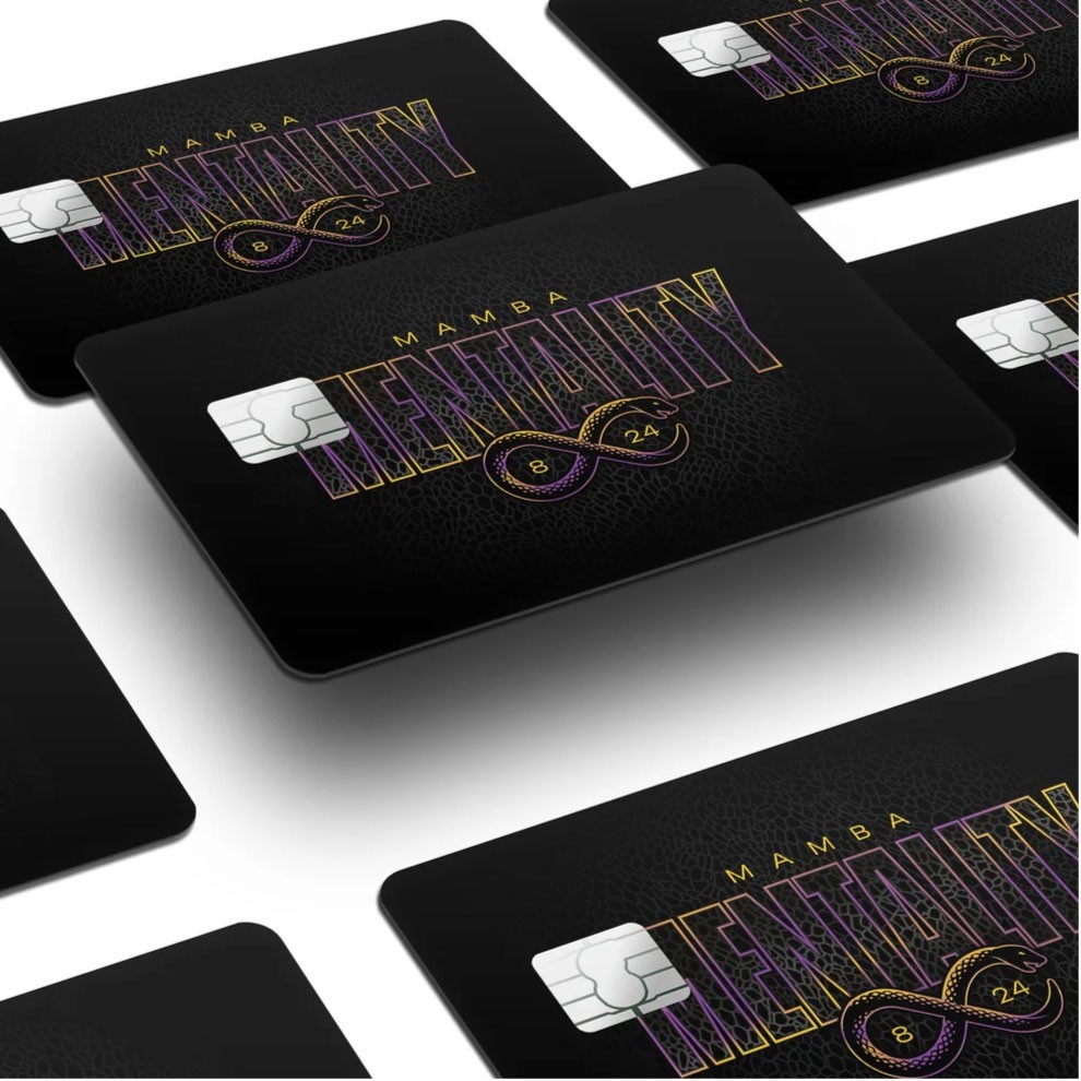 4 Pack Kobe Bryant Mamba Mentality Credit Card Skin Lakers NBA Decal 4X Set